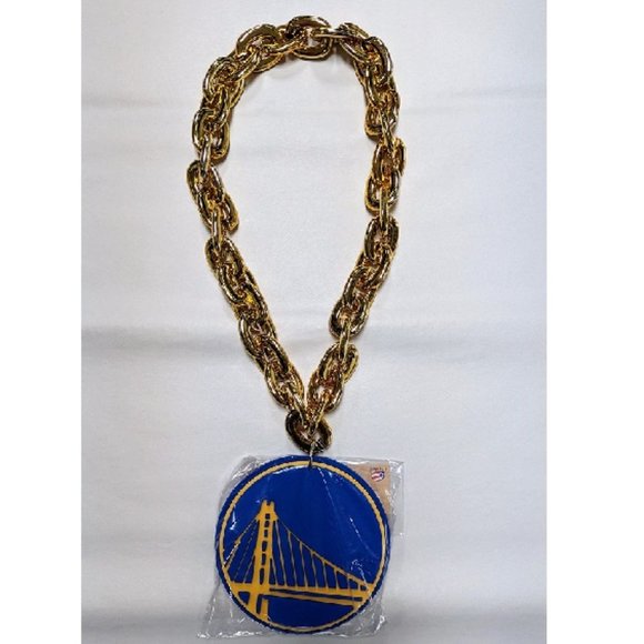 FAN FAVE Accessories Golden State Warriors Fan Chain Necklace Gold